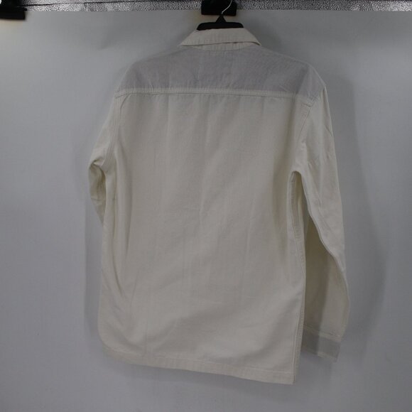 NWT Uskees workshirt Mens small button front work shirt cream organic cotton - Picture 9 of 16